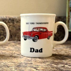 2 Vintage DAD Ford And Porsche Coffee Mugs Made In England